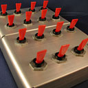 A retro-style control panel module.