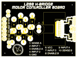 The top of the revised motor controller board with component placement.