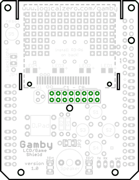 The LCD capacitor (C1-C8) placement